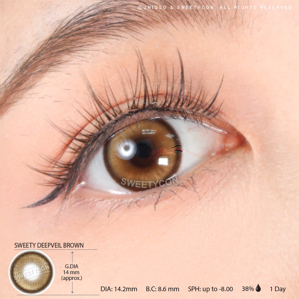 1 Day Sweety Deepveil Brown (2 or 10 lenses/pack)-Colored Contacts-UNIQSO EU