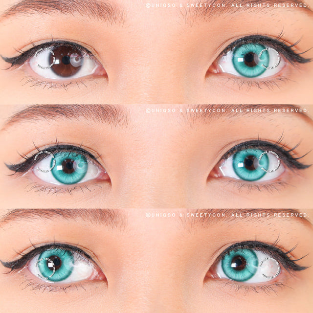 1 Day Sweety Star Tears Cyan Green (2 or 10 lenses/pack)-Colored Contacts-UNIQSO EU