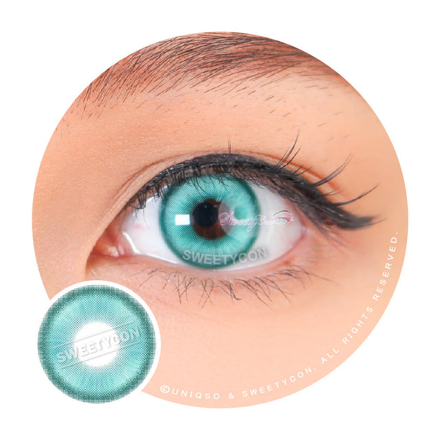 1 Day Sweety Star Tears Cyan Green (2 or 10 lenses/pack)-Colored Contacts-UNIQSO EU