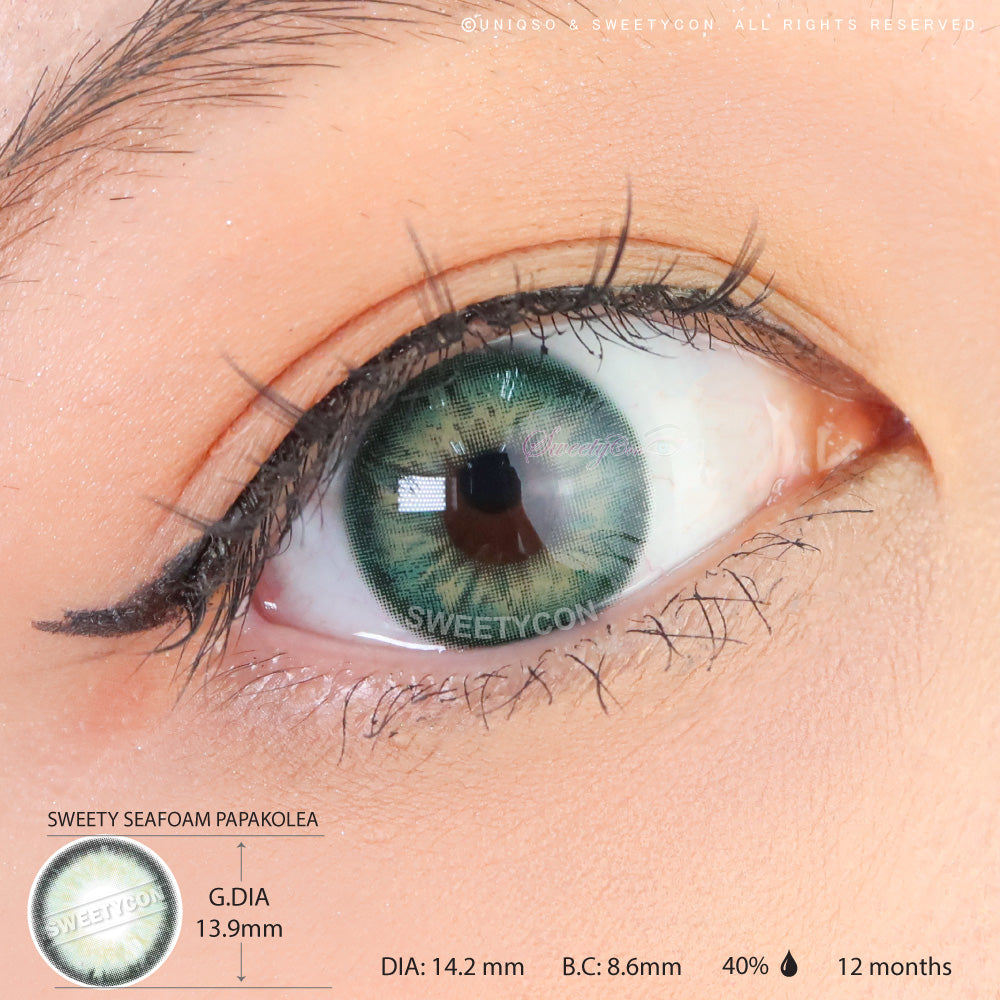 1 Day Sweety Seafoam Papakolea (10 lenses/pack)-Colored Contacts-UNIQSO
