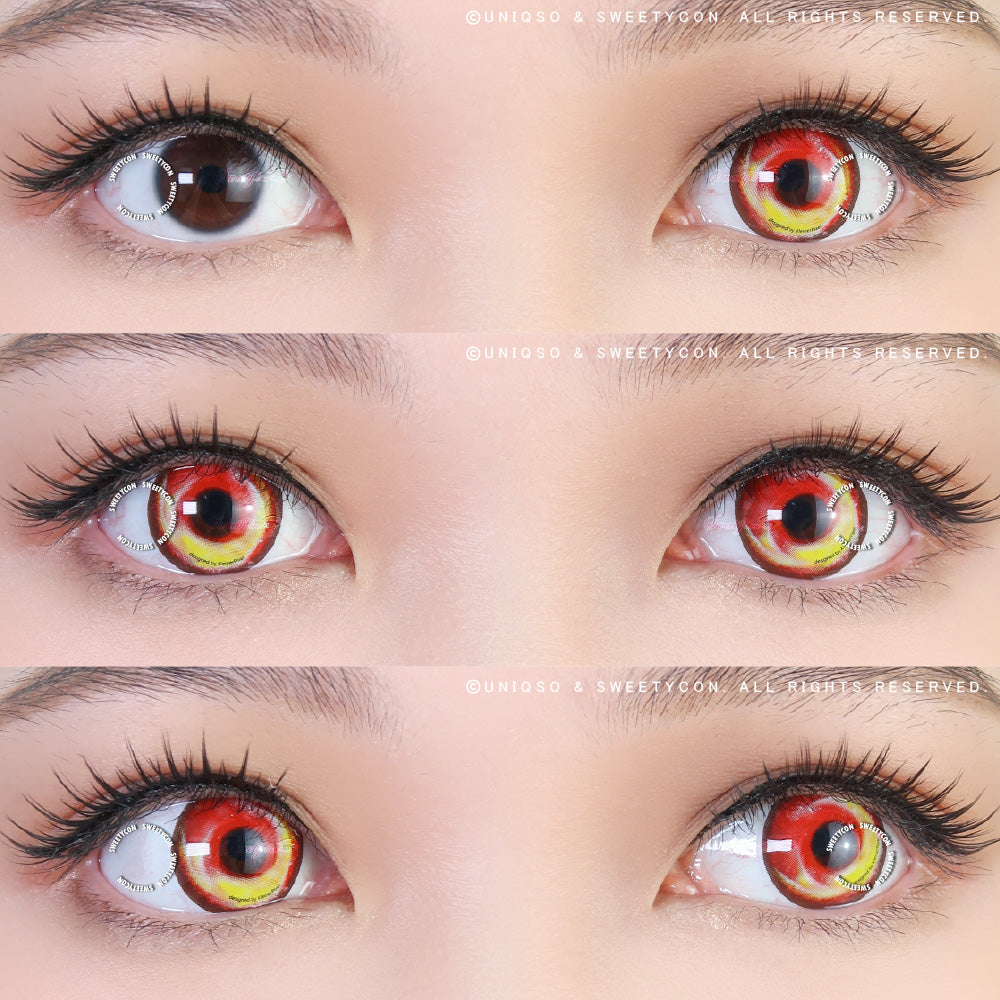 Anime Fire by KleinerPixel (1 lens/pack)-Colored Contacts-UNIQSO EU