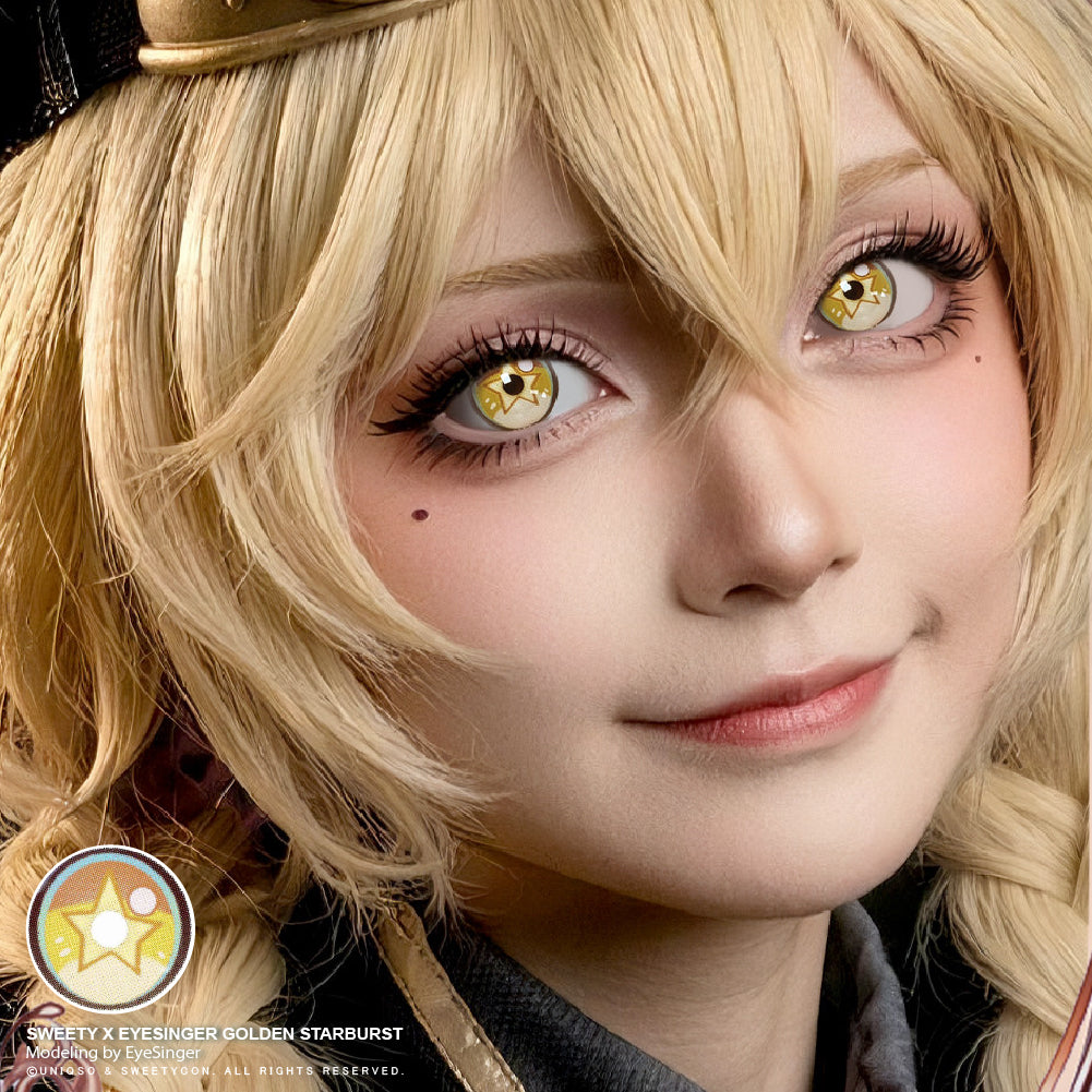 Sweety x Eyesinger Golden Starburst (2 lenses/pack)-Colored Contacts-UNIQSO EU
