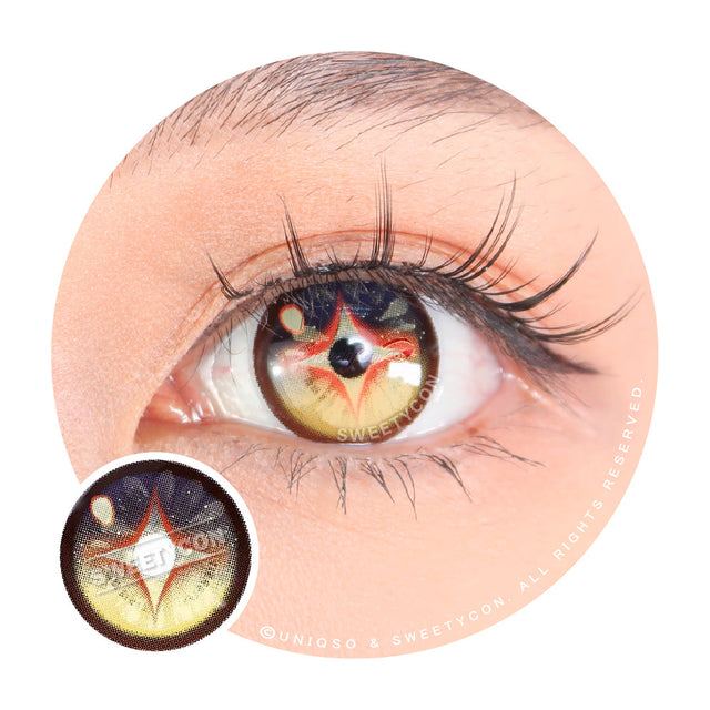Sweety x Eyesinger Amber Star Crest (2 lenses/pack)-Colored Contacts-UNIQSO EU