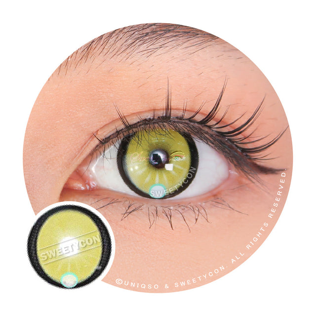 Sweety x Eyesinger Neon Eclipse Yellow (2 lenses/pack)-Colored Contacts-UNIQSO EU
