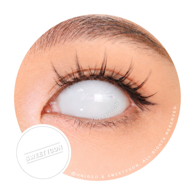 Sweety Sclera 22mm UV White Blind (1 lens/pack)-Sclera UV Contacts-UNIQSO EU