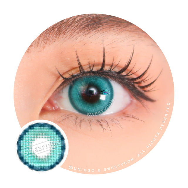 Sweety Halo Turquoise (1 lens/pack)-Colored Contacts-UNIQSO EU