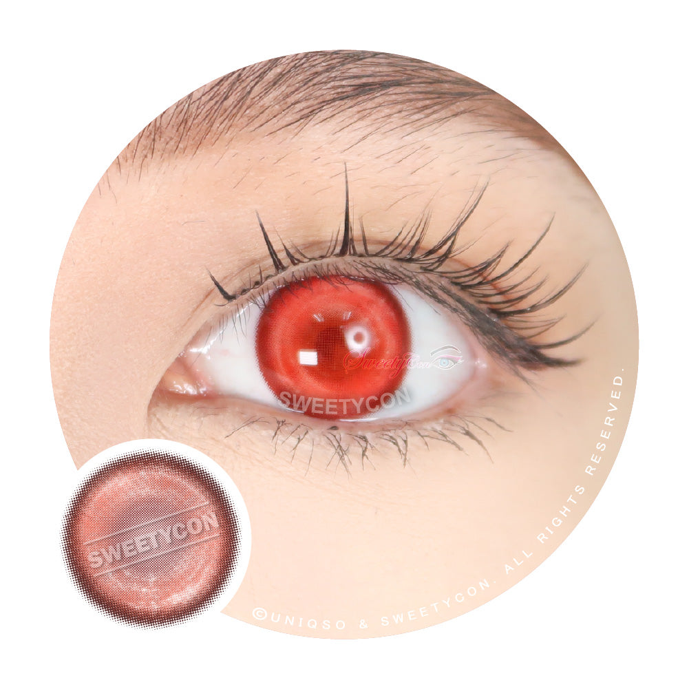 Sweety Delulu Red (1 lens/pack)-Colored Contacts-UNIQSO