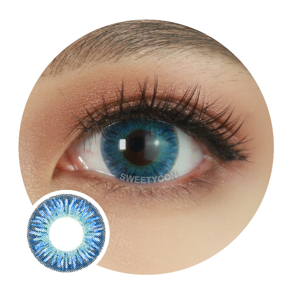 Kazzue Heavenly Cupcake Blue (1 lens/pack)-Colored Contacts-UNIQSO