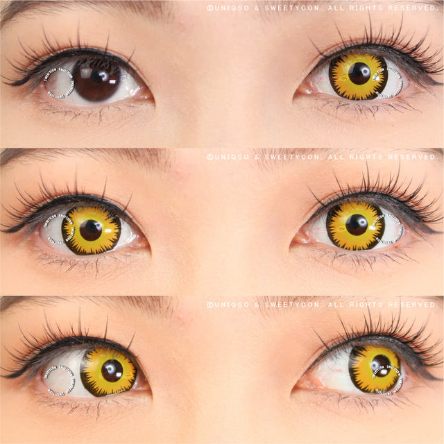 Sweety Crazy Yellow Werewolf (1 lens/pack)-Crazy Contacts-UNIQSO