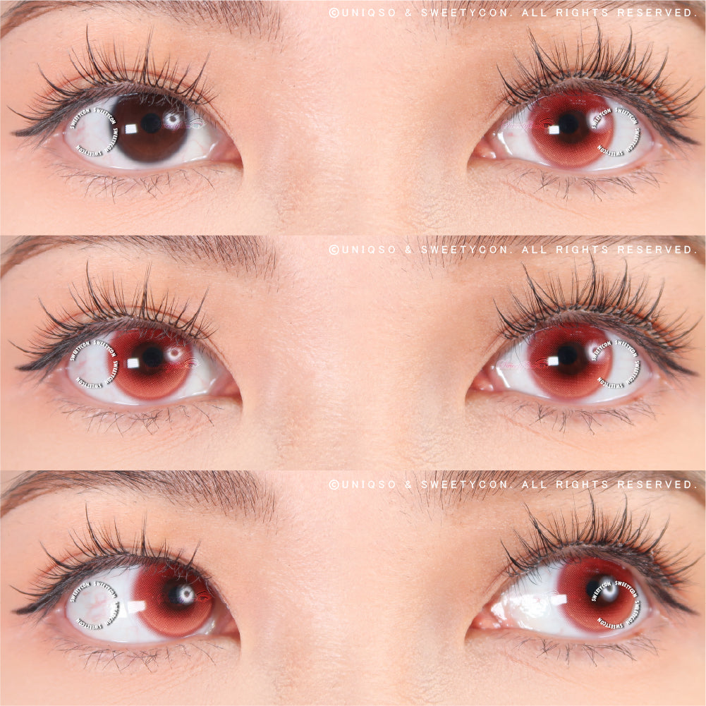 Sweety Monaco Red (1 lens/pack)-Colored Contacts-UNIQSO EU