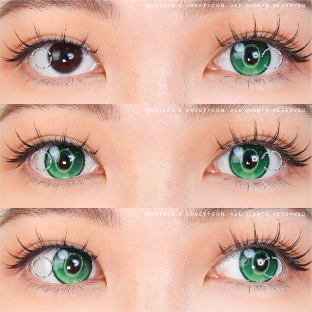 Sweety x Eyesinger Emerald Halo (2 lenses/pack)-Colored Contacts-UNIQSO EU