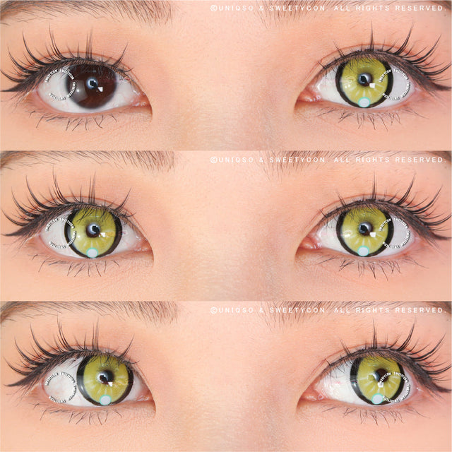 Sweety x Eyesinger Neon Eclipse Yellow (2 lenses/pack)-Colored Contacts-UNIQSO EU