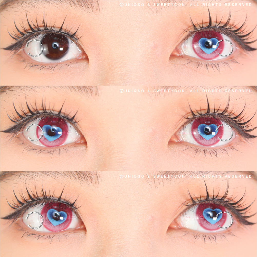 Sweety x Eyesinger Cupid Heart Pink (2 lenses/pack)-Colored Contacts-UNIQSO EU