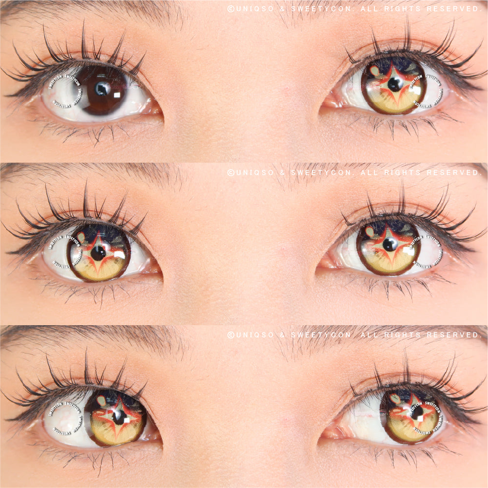 Sweety x Eyesinger Amber Star Crest (2 lenses/pack)-Colored Contacts-UNIQSO EU