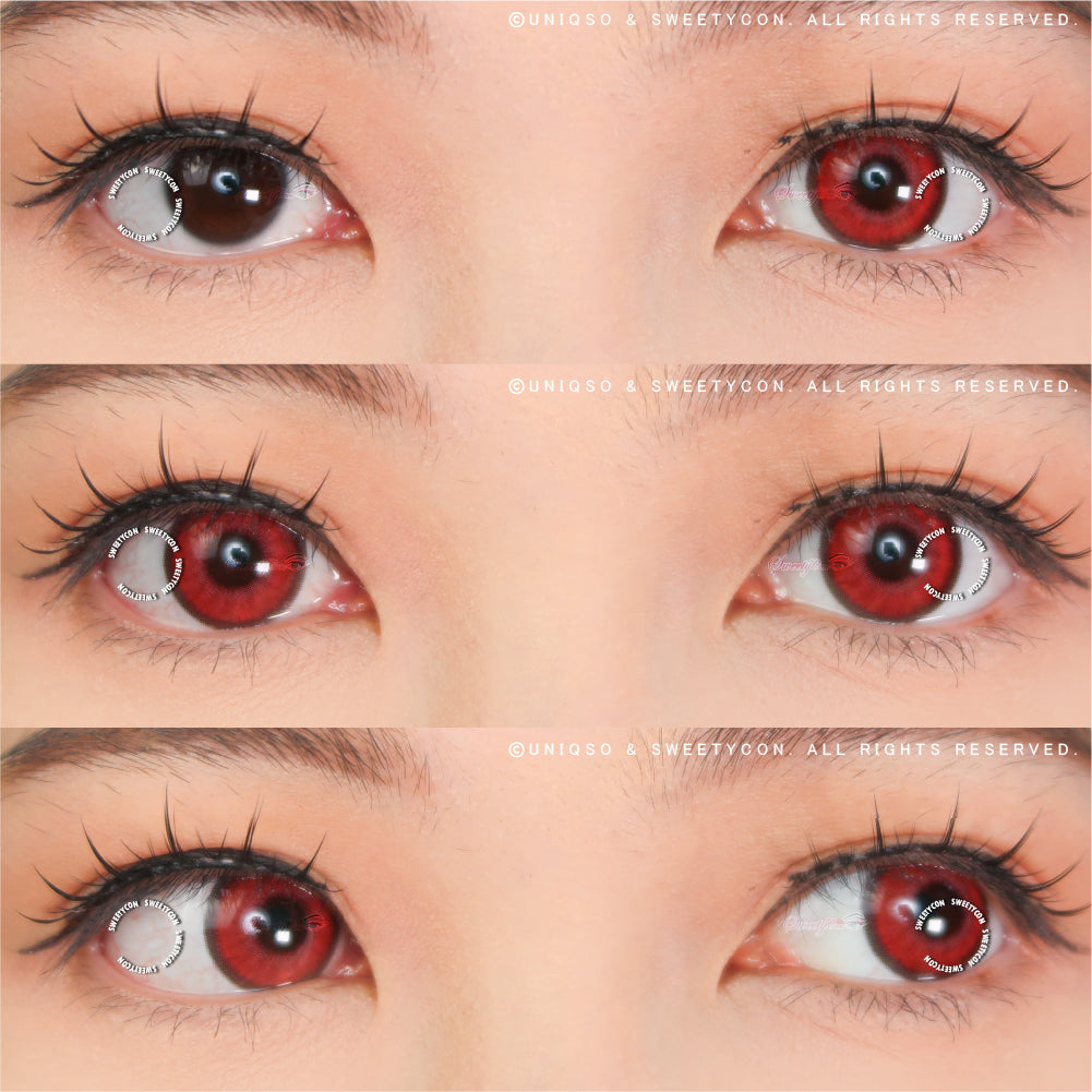 Sweety Halo Red (1 lens/pack)-Colored Contacts-UNIQSO EU