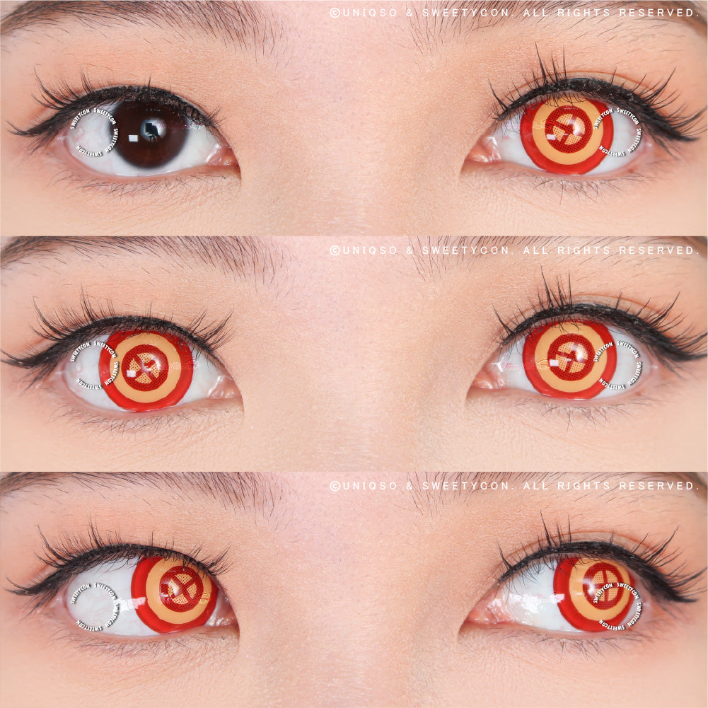 Sweety Crazy Red Target (Chainsaw Man - Power) (1 lens/pack)-Crazy Contacts-UNIQSO