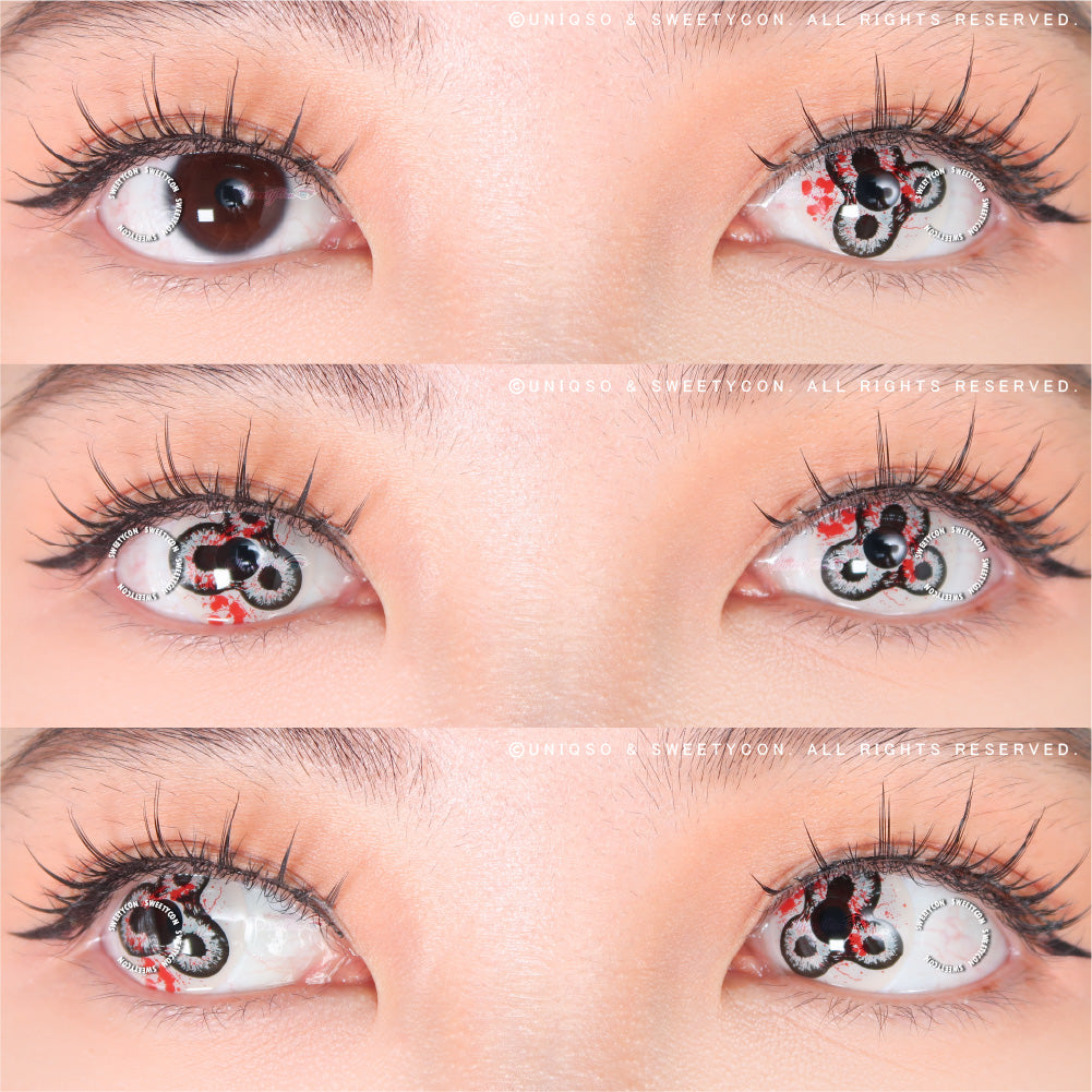Sweety Crazy Devil's Triple (1 lens/pack)-Colored Contacts-UNIQSO