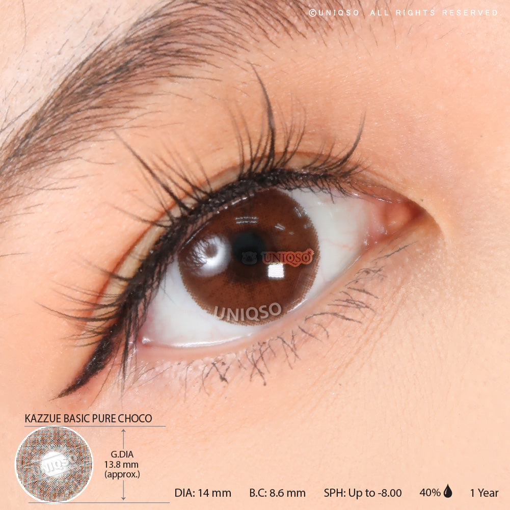 Kazzue Basic Pure Choco (1 lens/pack)-Colored Contacts-UNIQSO