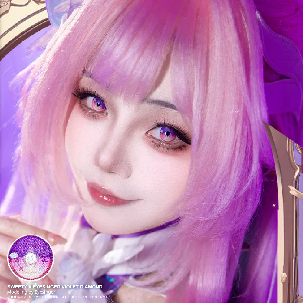 Sweety x Eyesinger Violet Diamond (2 lenses/pack)-Colored Contacts-UNIQSO