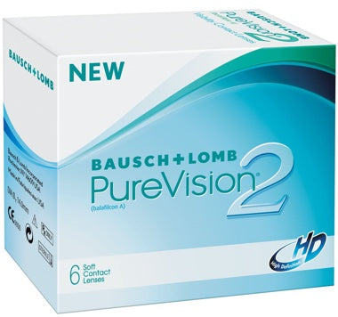 Bausch & Lomb PureVision2 HD (6 lenses/pack)-Clear Contacts-UNIQSO EU
