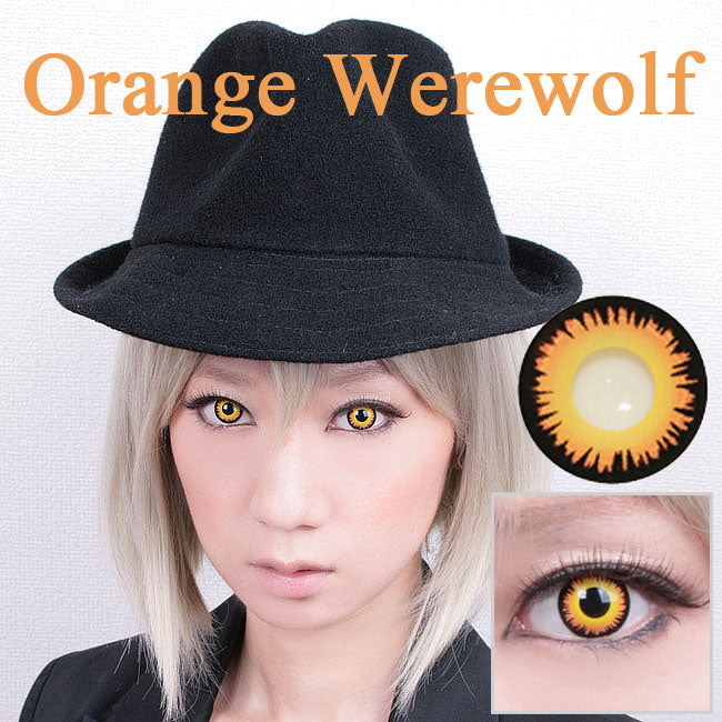 Coscon Crazy with Power - Orange Werewolf (1 lens/pack)-Crazy Contacts-UNIQSO EU