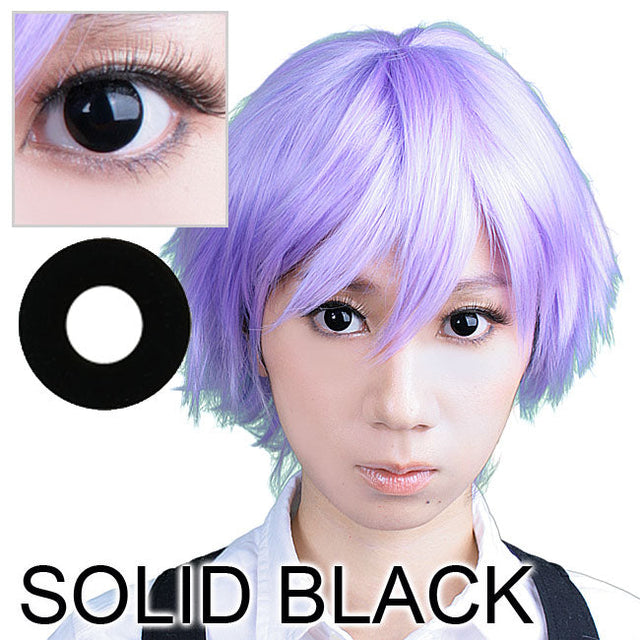 Coscon Crazy with Power - Solid Black (1 lens/pack)-Crazy Contacts-UNIQSO EU