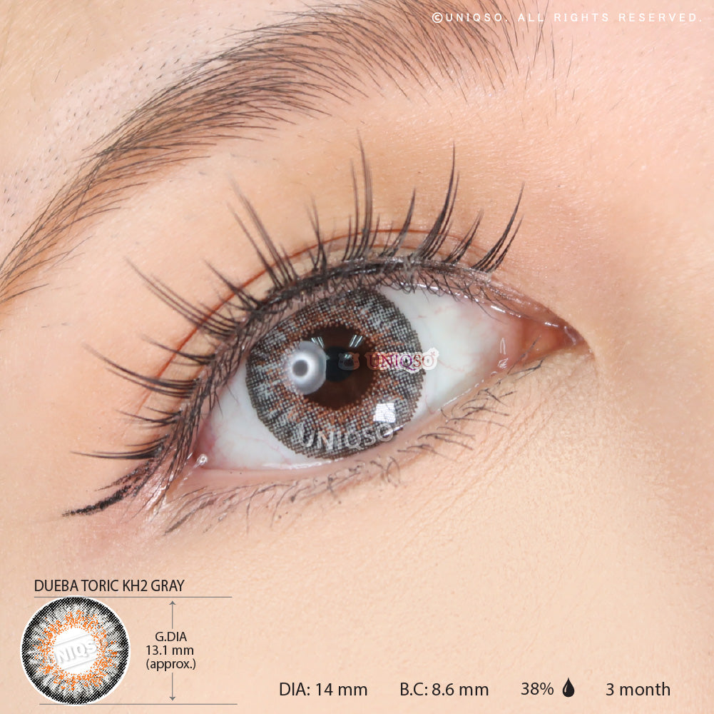 Dueba Toric KH2 Gray (1 lens/pack)-Colored Contacts-UNIQSO EU