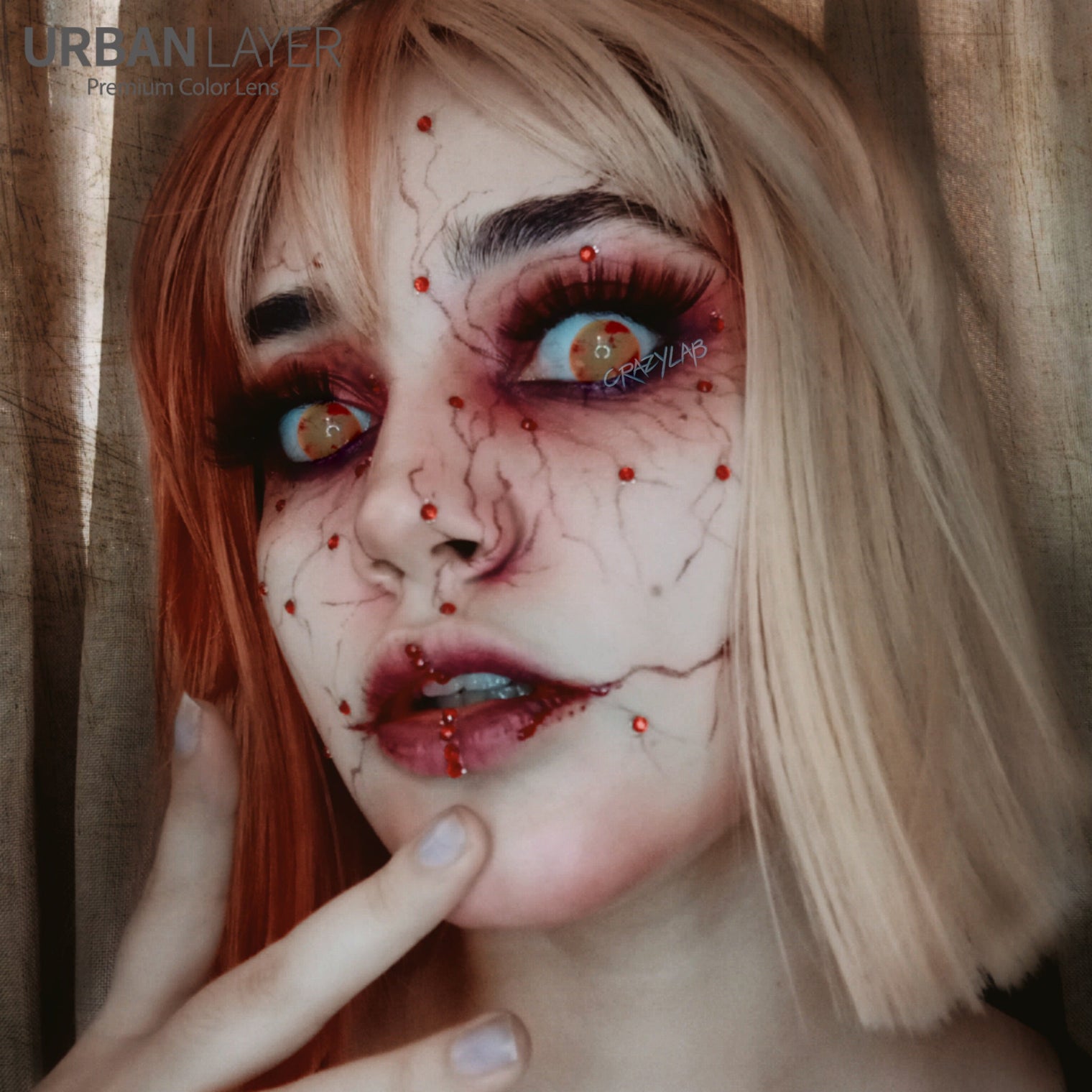 Sweety Crazy Bleeding Zombie (1 lens/pack)-Crazy Contacts-UNIQSO