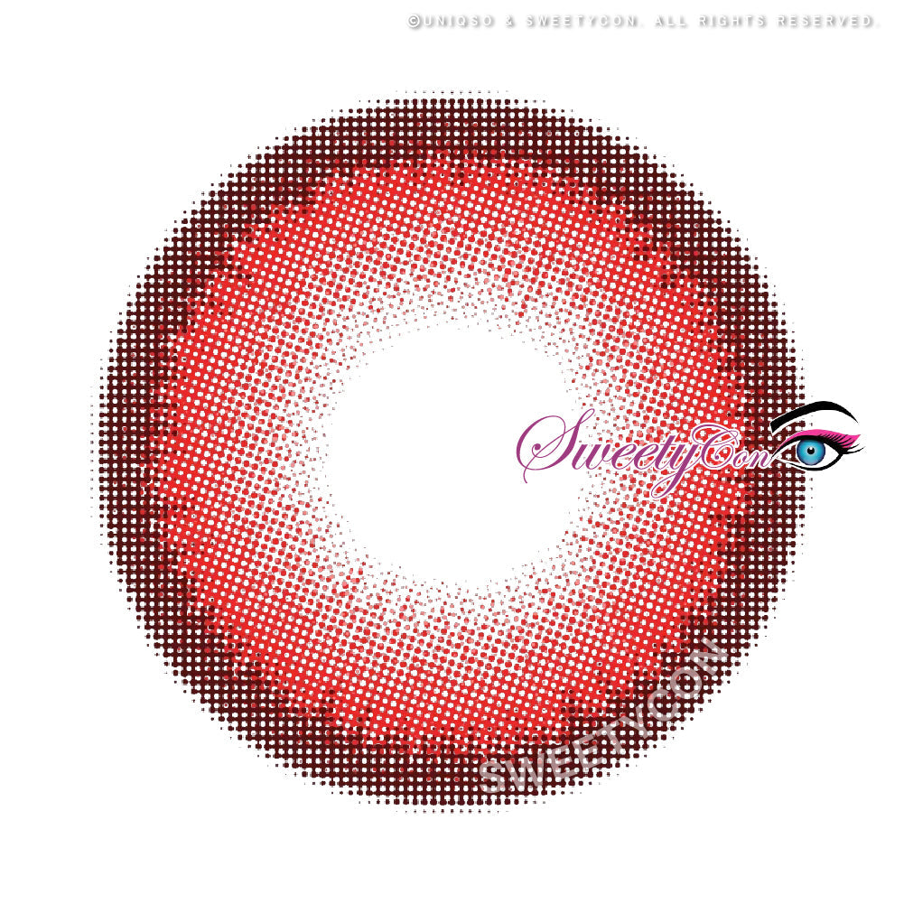 Sweety Halo Red (1 lens/pack)-Colored Contacts-UNIQSO EU