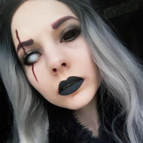 Flash Black Sclera Contacts Sabretooth/Blackout/Black (2 lenses/pack)-Sclera Contacts-UNIQSO EU