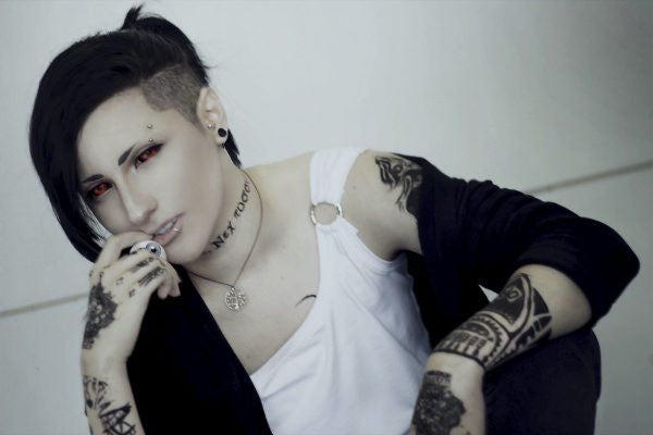 Flash Red Black Sclera Contacts Tokyo Ghoul - Red Ghoul/Gremlin (2 lenses/pack)-Sclera Contacts-UNIQSO EU