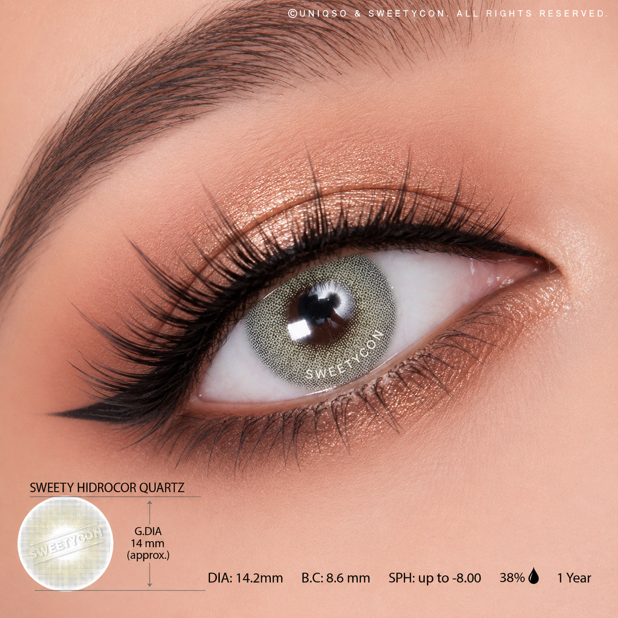 Sweety Hidrocor Quartz (1 lens/pack)-Colored Contacts-UNIQSO EU