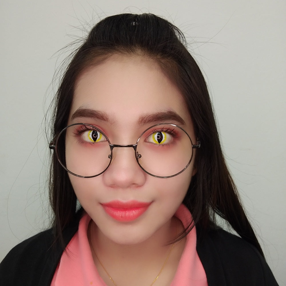 Sweety Crazy Yellow Dragon (1 lens/pack)-Crazy Contacts-UNIQSO