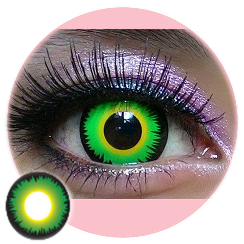 Kazzue Crazy Lens with Power - Green Werewolf (1 lens/pack)-Crazy Contacts-UNIQSO EU
