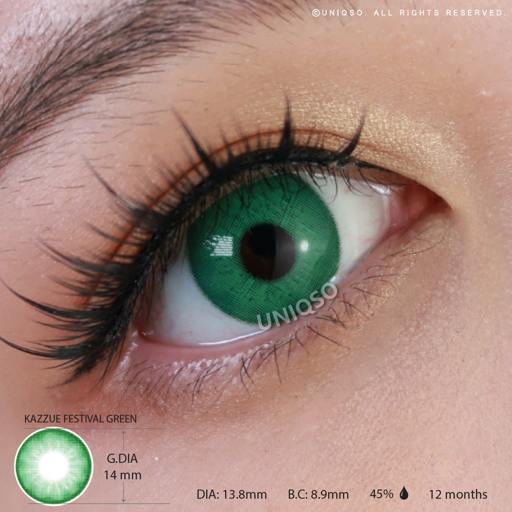 Kazzue Festival Green (1 lens/pack)-Colored Contacts-UNIQSO EU