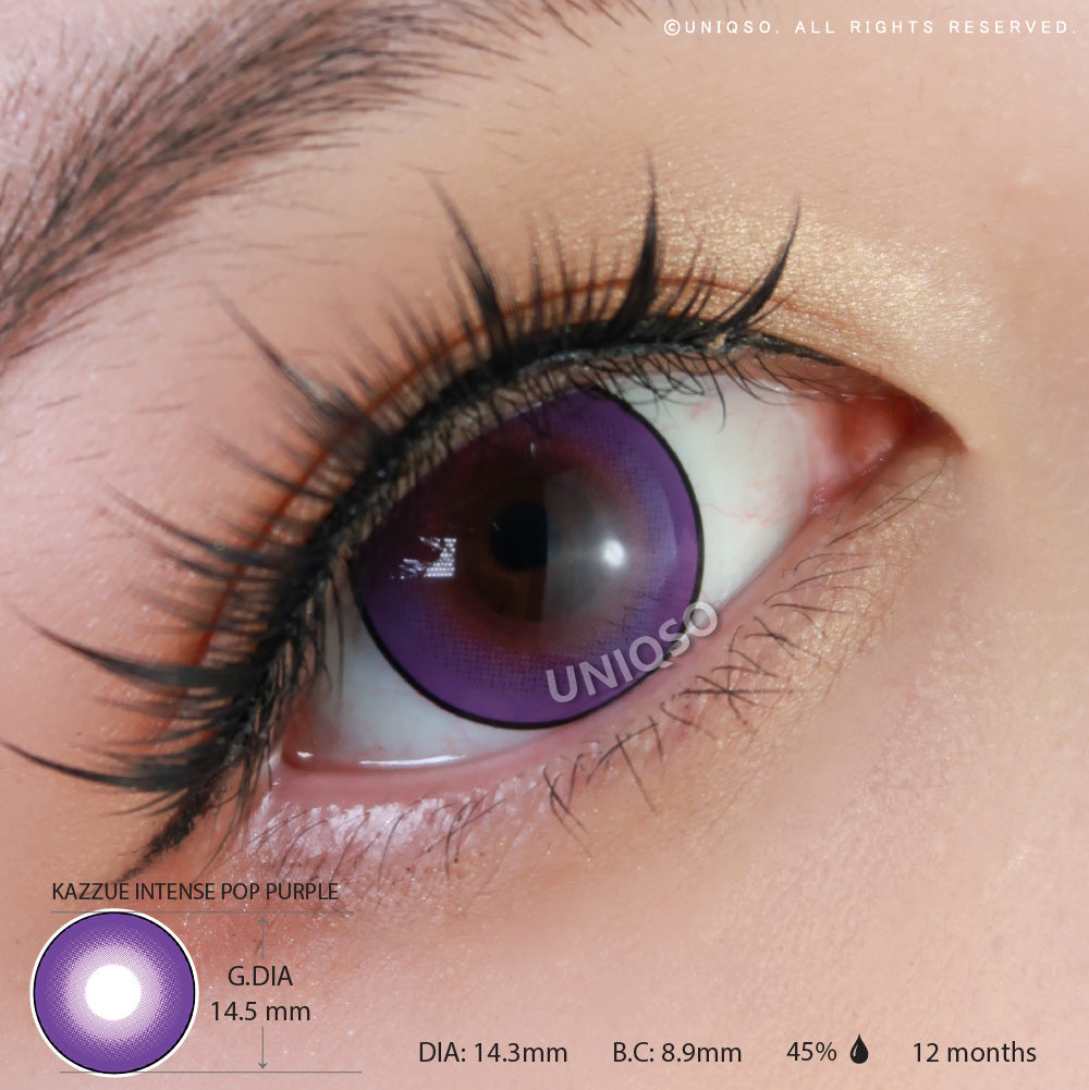 Kazzue Intense Pop Purple (1 lens/pack)-Colored Contacts-UNIQSO EU