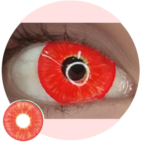 Kazzue Mini Sclera Toxic Red (1 lens/pack)-Mini Sclera Contacts-UNIQSO EU