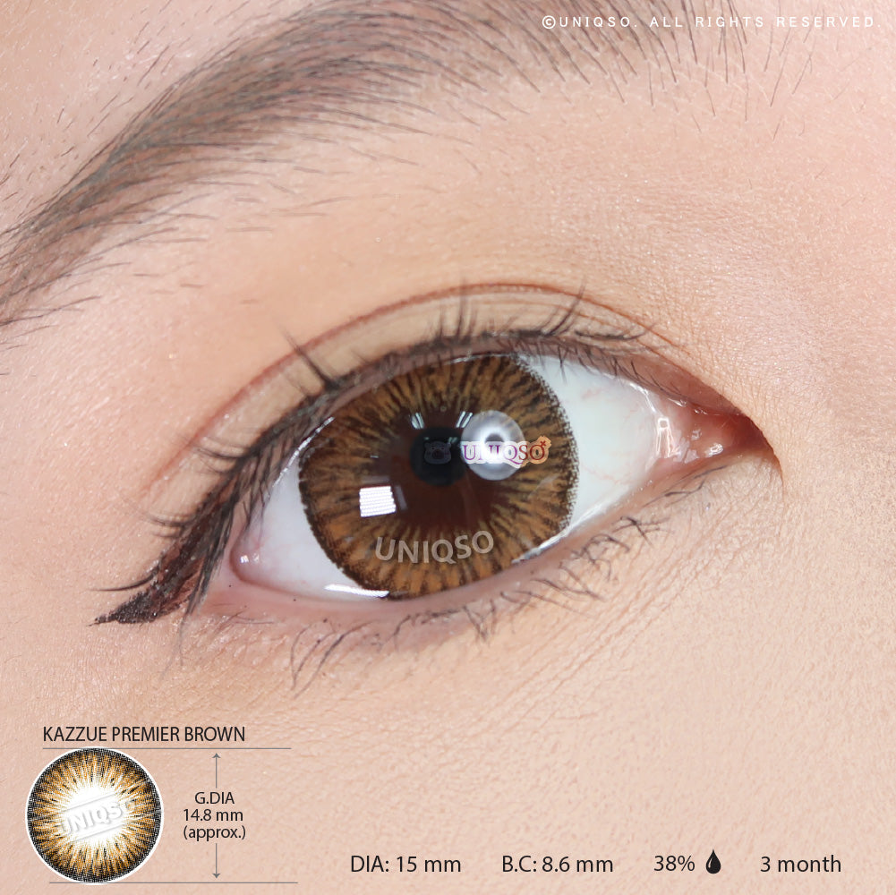 Kazzue Premier Brown (1 lens/pack)-Colored Contacts-UNIQSO EU