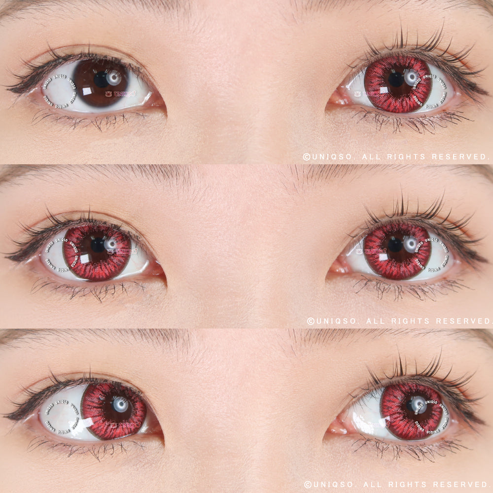 Kazzue Premier Pinkish Red (1 lens/pack)-Colored Contacts-UNIQSO EU