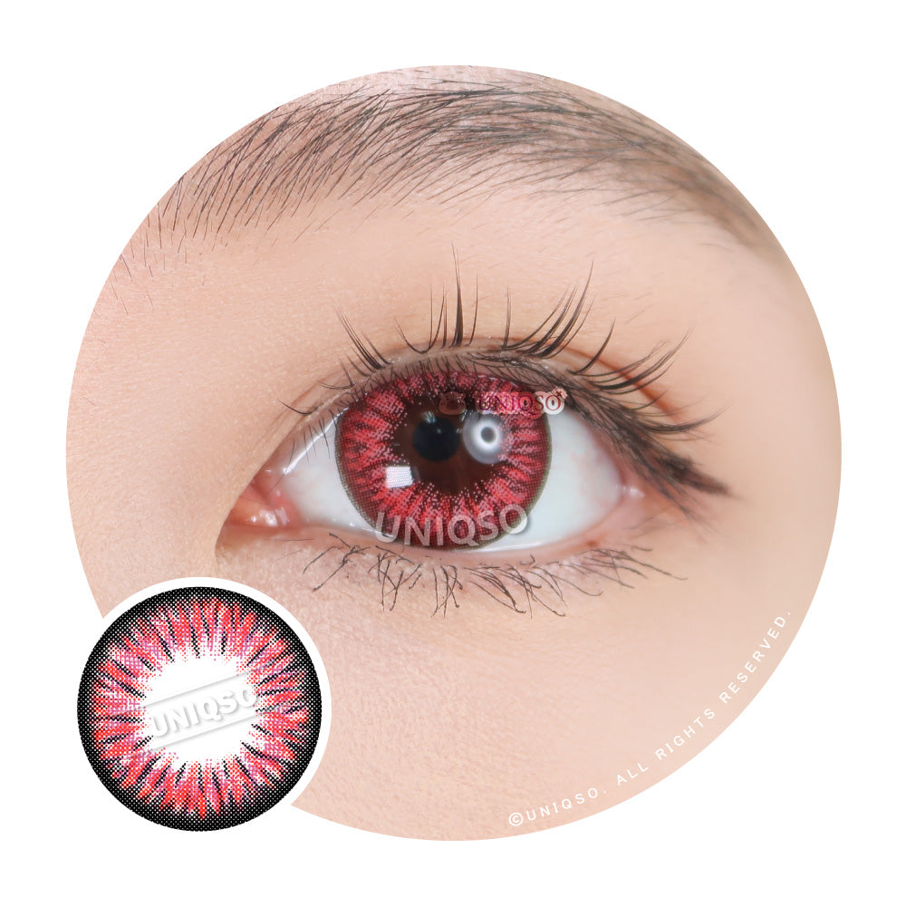 Kazzue Premier Pinkish Red (1 lens/pack)-Colored Contacts-UNIQSO EU