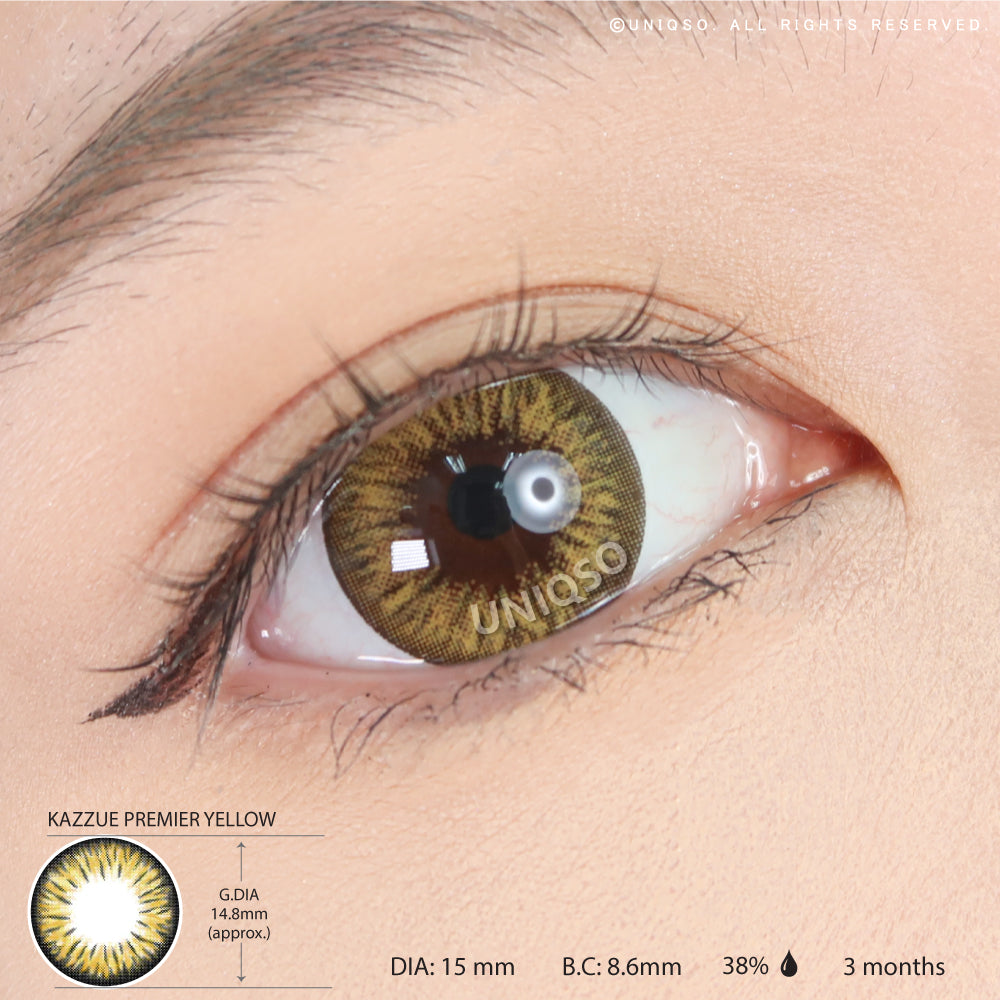 Kazzue Premier Yellow (1 lens/pack)-Colored Contacts-UNIQSO EU