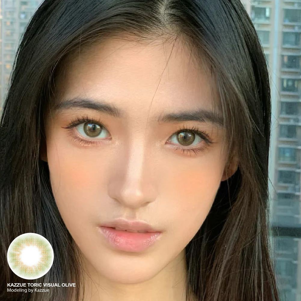 Kazzue Toric Visual Olive (1 lens/pack)-Colored Contacts-UNIQSO EU