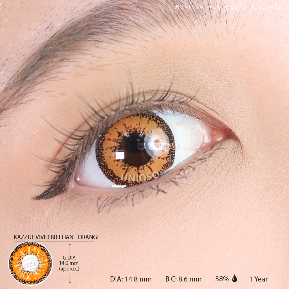 Kazzue Vivid Brilliant Orange (1 lens/pack)-Colored Contacts-UNIQSO EU