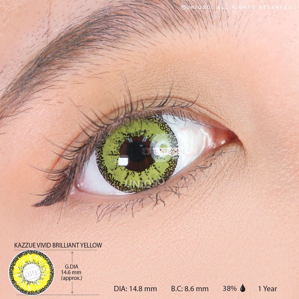 Kazzue Vivid Brilliant Yellow (1 lens/pack)-Colored Contacts-UNIQSO EU