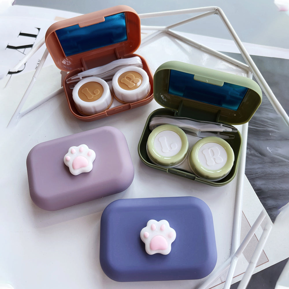 Lens Case - Center Pink Paw Set-Lens Case-UNIQSO EU