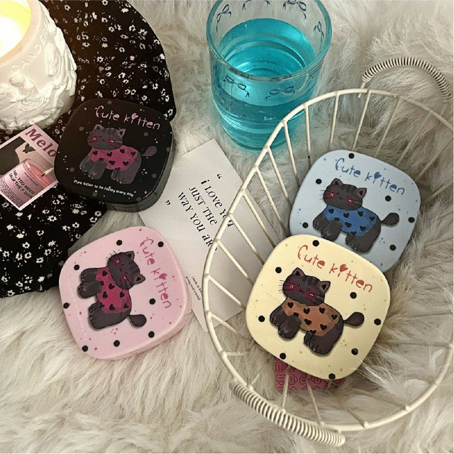 Lens Case Travel Kit - Happy Cute Kitten-Lens Case-UNIQSO EU