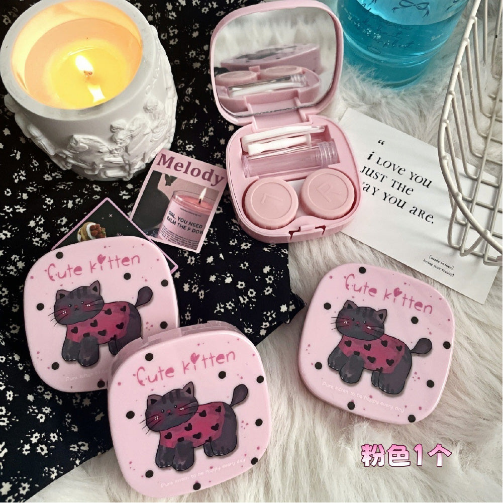 Lens Case Travel Kit - Happy Cute Kitten-Lens Case-UNIQSO EU