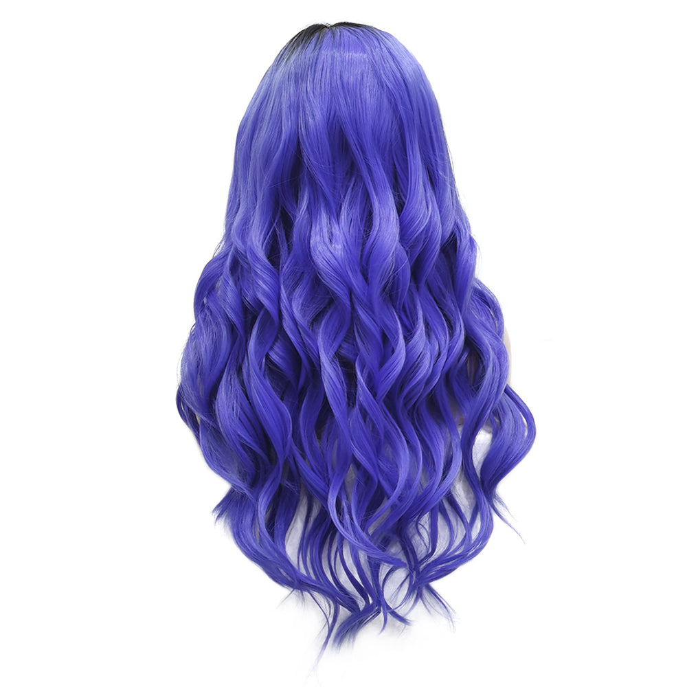 Premium Wig - Deep Root Neon Navy Lustrous Long Lace Front Wig-Lace Front Wig-UNIQSO