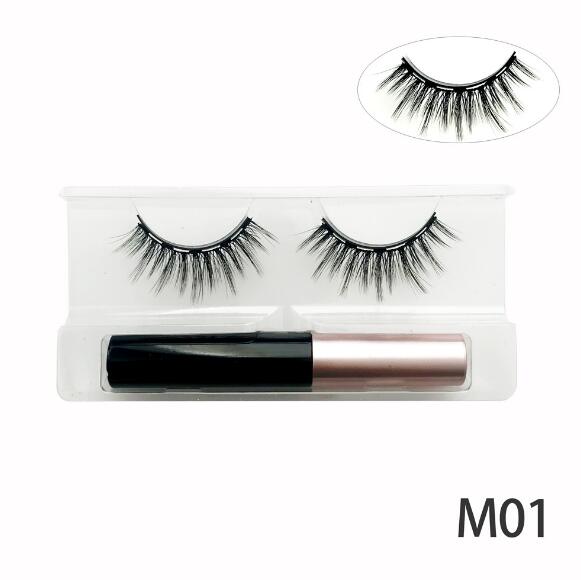 Natural Long Faux Mink Magnetic Eyelashes With Eyeliner-Magnetic Eyelash-UNIQSO EU