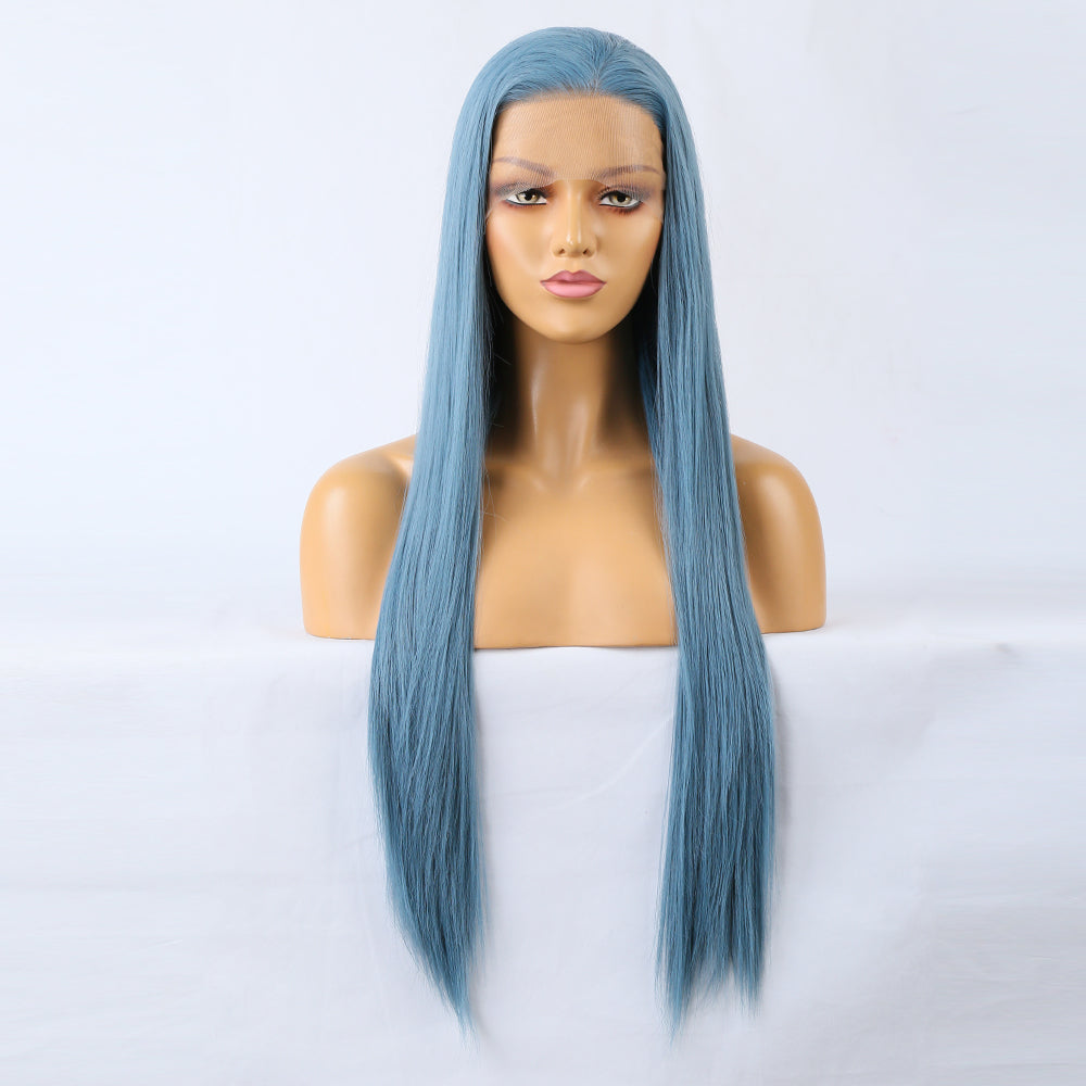 Premium Wig - Charming Victoria Long Straight Blue Hair Wigs-Lace Front Wig-UNIQSO EU